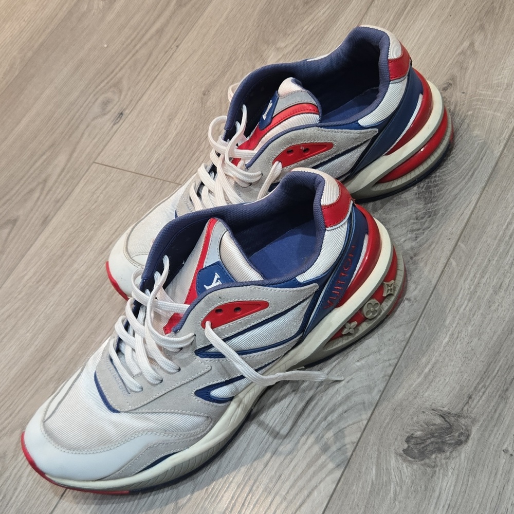 Stylish Red and Blue Sneakers